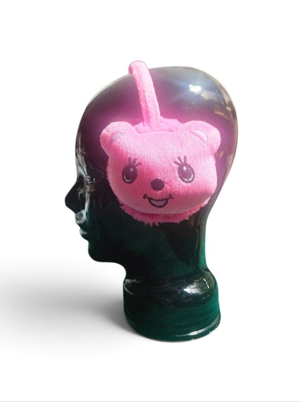 2/$15 Kids Ear Muffs Pink Plush Bear New